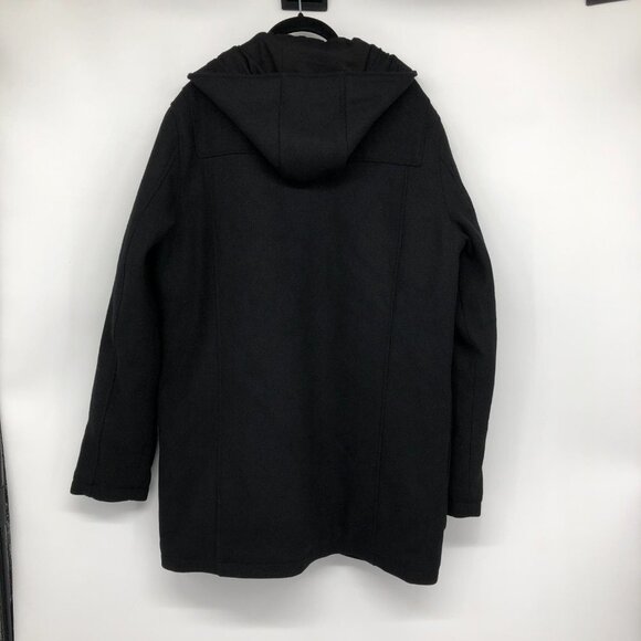 Guess Black Wool Blend Duffle Coat size L - Picture 2 of 16